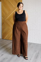 Harmony High Rise Wide Leg Pants in Brown-Bottoms-Stay Foxy Boutique, Florissant, Missouri