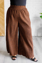 Harmony High Rise Wide Leg Pants in Brown-Bottoms-Stay Foxy Boutique, Florissant, Missouri