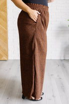 Harmony High Rise Wide Leg Pants in Brown-Bottoms-Stay Foxy Boutique, Florissant, Missouri