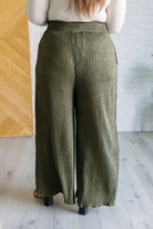 Harmony High Rise Wide Pants in Olive-Bottoms-Stay Foxy Boutique, Florissant, Missouri