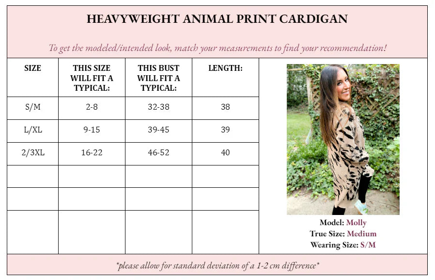 PREORDER: Harper Heavyweight Animal Print Cardigan-Womens-Stay Foxy Boutique, Florissant, Missouri