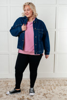 Have We Met Oversized Denim Jacket-Denim-Stay Foxy Boutique, Florissant, Missouri