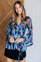 Have it All Angel Sleeve Top in Abstract Magenta-Blouses-Stay Foxy Boutique, Florissant, Missouri