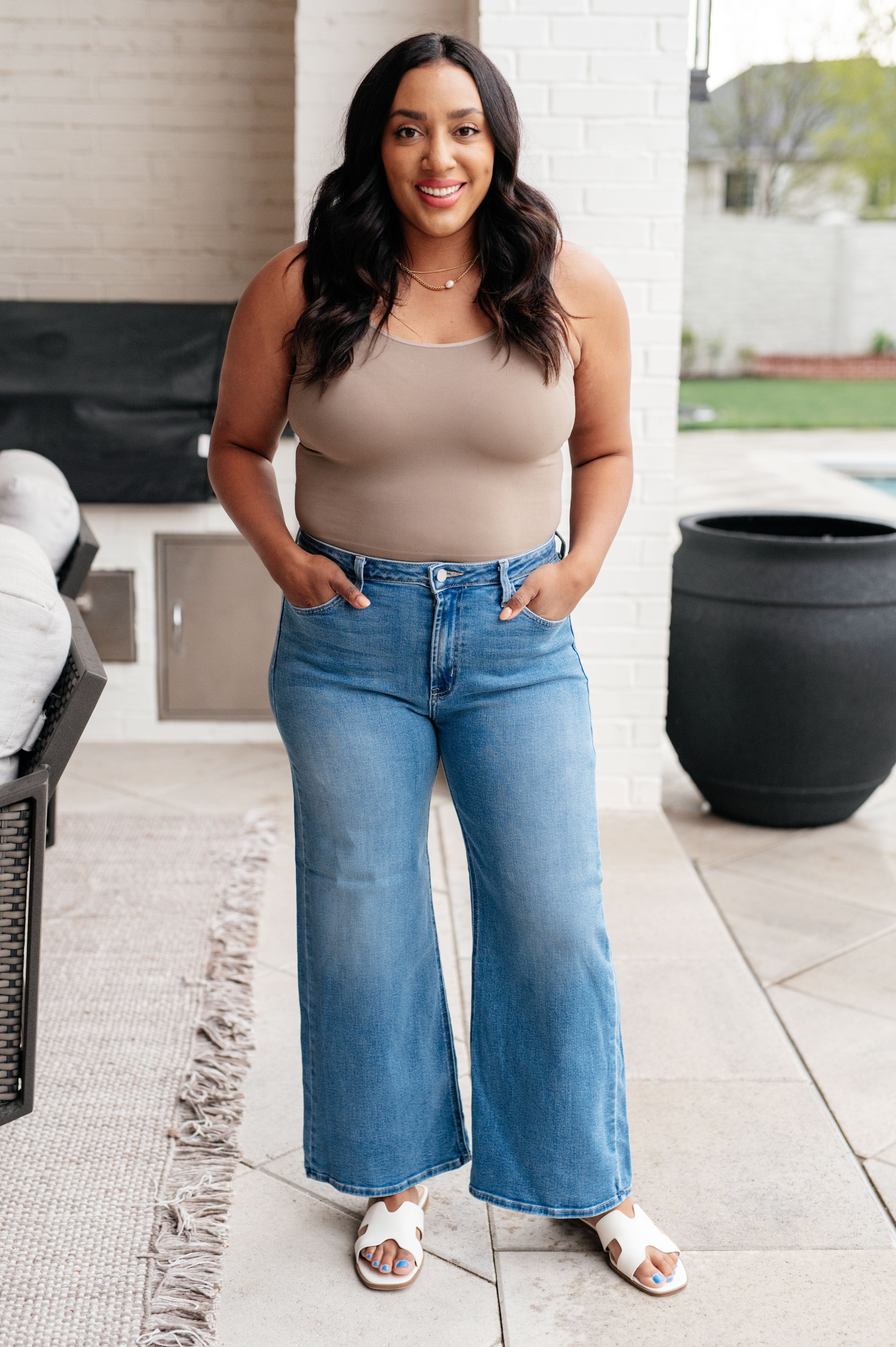 Hayes High Rise Wide Leg Crop Jeans-Denim-Stay Foxy Boutique, Florissant, Missouri