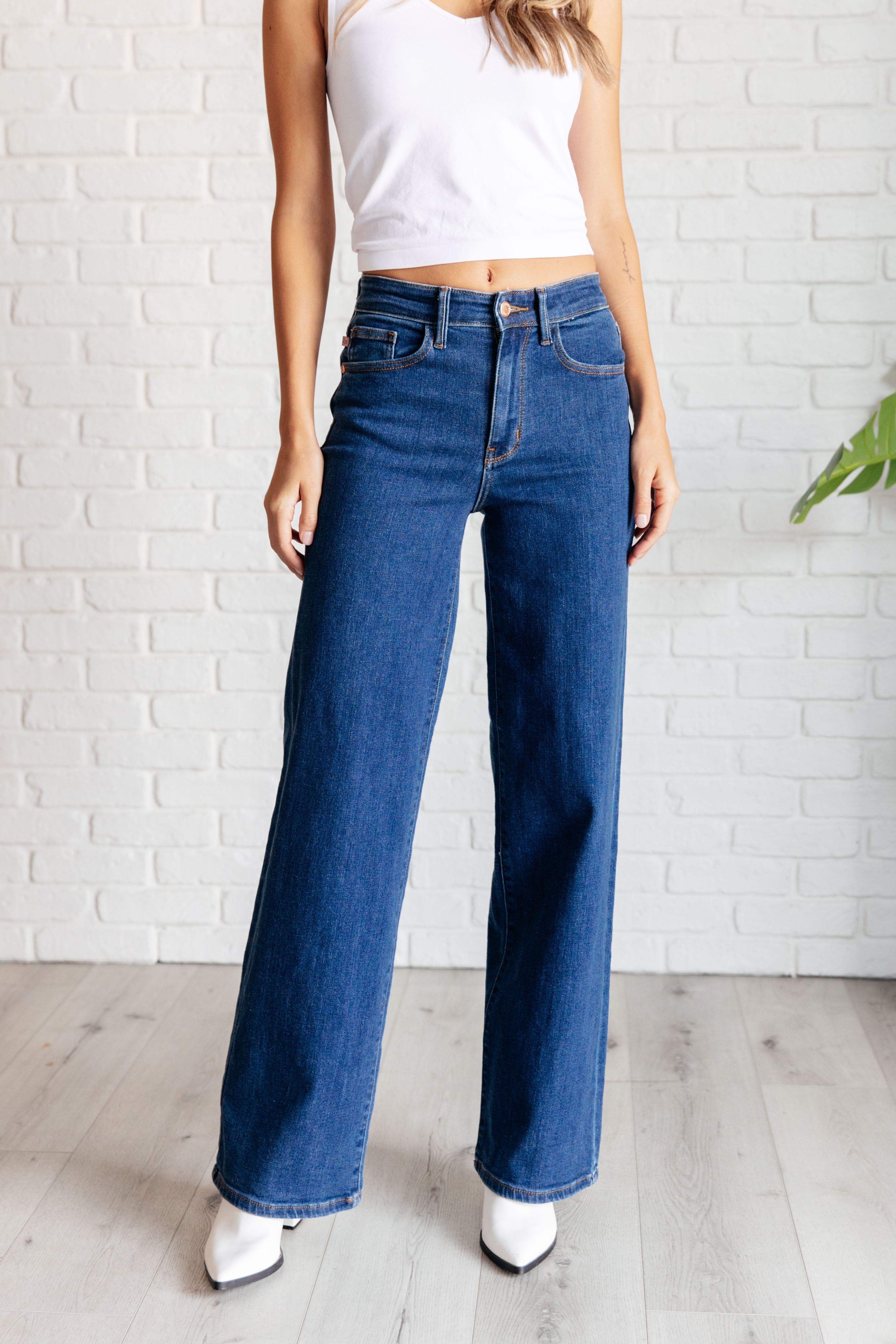 Hazel High Rise Vintage Wide Leg Jeans-Denim-Stay Foxy Boutique, Florissant, Missouri