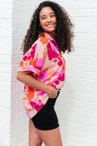 Hazy Cosmic Jive Relaxed Blouse-Tops-Stay Foxy Boutique, Florissant, Missouri