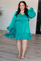 Head Held High V-Neck Balloon Sleeve Dress-Dresses-Stay Foxy Boutique, Florissant, Missouri