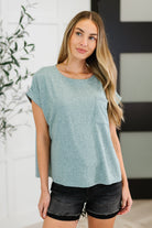 Heathered Harmony Basic Tee in Ash Jade-Womens-Stay Foxy Boutique, Florissant, Missouri