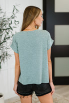 Heathered Harmony Basic Tee in Ash Jade-Womens-Stay Foxy Boutique, Florissant, Missouri