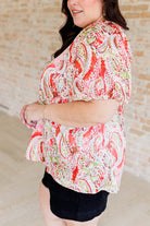 Hello, It's Me Paisley Blouse-Tops-Stay Foxy Boutique, Florissant, Missouri