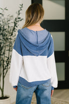 Here for Now Color Block Hoodie in Blue-Womens-Stay Foxy Boutique, Florissant, Missouri