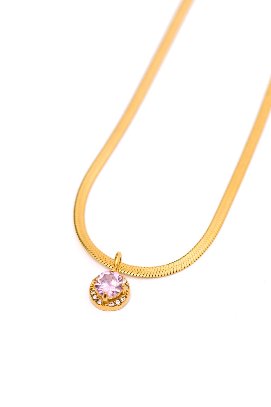 Here to Shine Gold Plated Necklace in Pink-Accessories-Stay Foxy Boutique, Florissant, Missouri