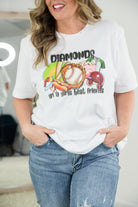 Diamonds Are a Girl's Best Friend Tee-BT Graphic Tee-Stay Foxy Boutique, Florissant, Missouri