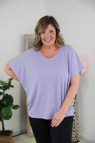 State of Mind Top in Lavender-Andre by Unit-Stay Foxy Boutique, Florissant, Missouri