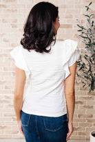 Highest Praise Ruffle Sleeve Blouse-Tops-Stay Foxy Boutique, Florissant, Missouri