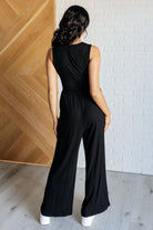 Hilary Wide Leg Jumpsuit in Black-Jumpsuits & Rompers-Stay Foxy Boutique, Florissant, Missouri