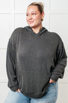 Hold That Thought Rib Knit Hoodie-Tops-Stay Foxy Boutique, Florissant, Missouri