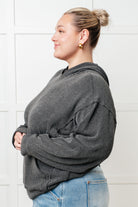 Hold That Thought Rib Knit Hoodie-Tops-Stay Foxy Boutique, Florissant, Missouri
