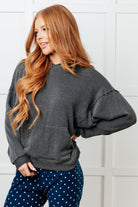 Hold That Thought Rib Knit Hoodie-Tops-Stay Foxy Boutique, Florissant, Missouri