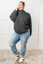 Hold That Thought Rib Knit Hoodie-Tops-Stay Foxy Boutique, Florissant, Missouri