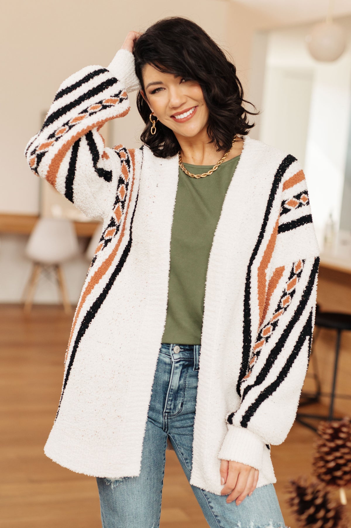 Holding On Aztec Print Cardigan-Layers-Stay Foxy Boutique, Florissant, Missouri