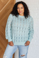 Hole In One Sheer Pointelle Knit Sweater-Tops-Stay Foxy Boutique, Florissant, Missouri