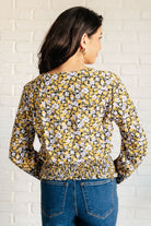 Honey Honey Floral Smocked Blouse in Black-Blouses-Stay Foxy Boutique, Florissant, Missouri