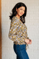 Honey Honey Floral Smocked Blouse in Black-Blouses-Stay Foxy Boutique, Florissant, Missouri