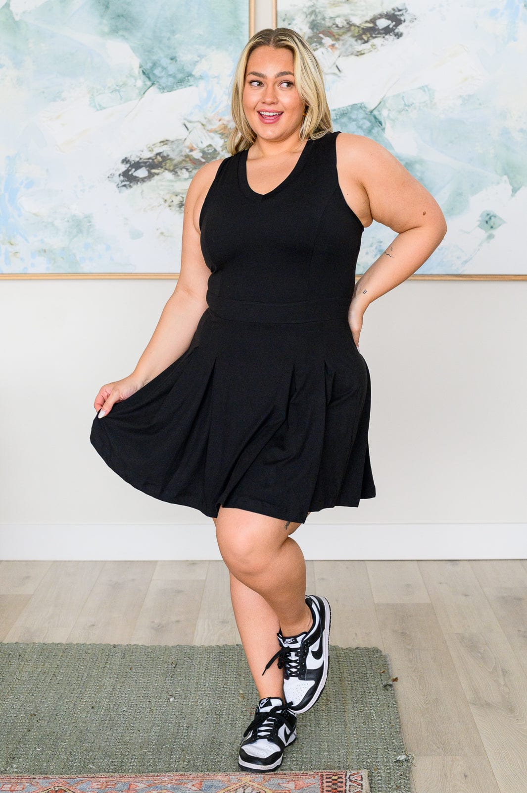 Hop, Skip and a Jump Dress and Shorts Set in Black-Dresses-Stay Foxy Boutique, Florissant, Missouri