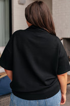 I Just Felt Like It Mock Neck Top in Black-Tops-Stay Foxy Boutique, Florissant, Missouri