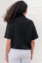 I Just Felt Like It Mock Neck Top in Black-Tops-Stay Foxy Boutique, Florissant, Missouri