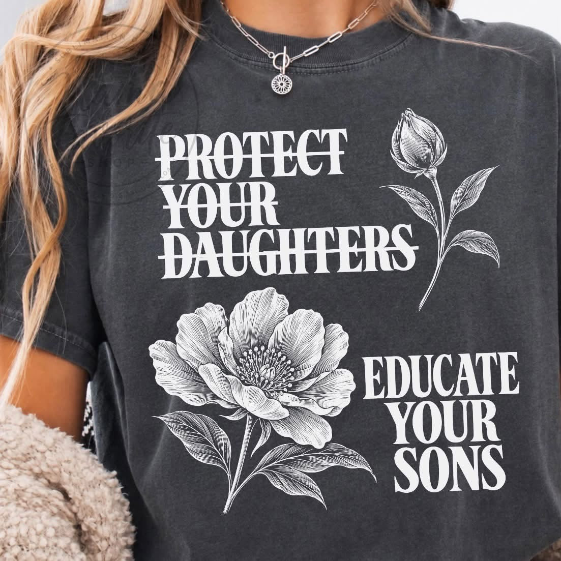 Educate Your Sons Graphic T-Graphic T-Stay Foxy Boutique, Florissant, Missouri
