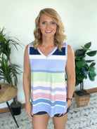 Stripes All Around Tank-Honey Me-Stay Foxy Boutique, Florissant, Missouri