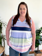 Stripes All Around Tank-Honey Me-Stay Foxy Boutique, Florissant, Missouri