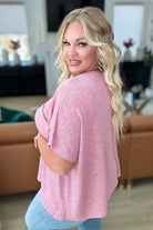 Let Light be Light Drop Shoulder Oversized Tee in Light Rose-Tops-Stay Foxy Boutique, Florissant, Missouri