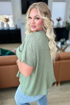 Let Light be Light Drop Shoulder Oversized Tee in Light Olive-Tops-Stay Foxy Boutique, Florissant, Missouri