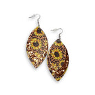 Sunflower and Leopard Earrings-Stay Foxy Boutique, Florissant, Missouri