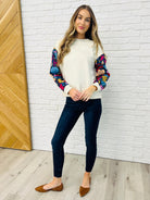 Sing a Melody Floral Sleeve Top-Womens-Stay Foxy Boutique, Florissant, Missouri