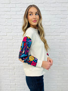 Sing a Melody Floral Sleeve Top-Womens-Stay Foxy Boutique, Florissant, Missouri