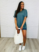 Comfy Cruising Top and Biker Shorts Set in Ash Jade-Womens-Stay Foxy Boutique, Florissant, Missouri