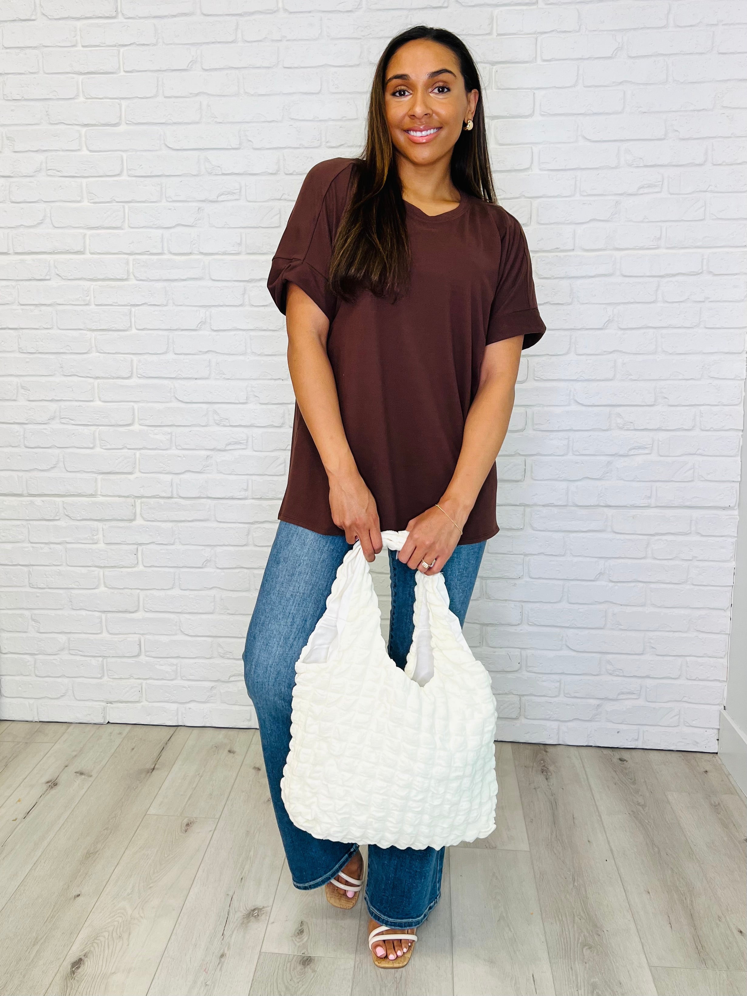 Comfy Cruising Top and Biker Shorts Set in Mahogany-Womens-Stay Foxy Boutique, Florissant, Missouri