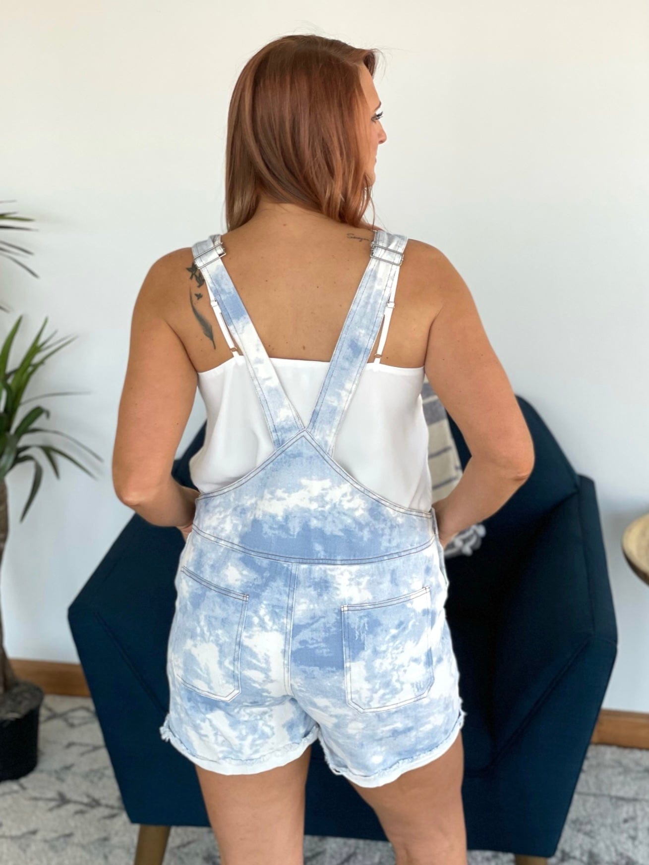 Skies of Blue Overalls-White Birch-Stay Foxy Boutique, Florissant, Missouri