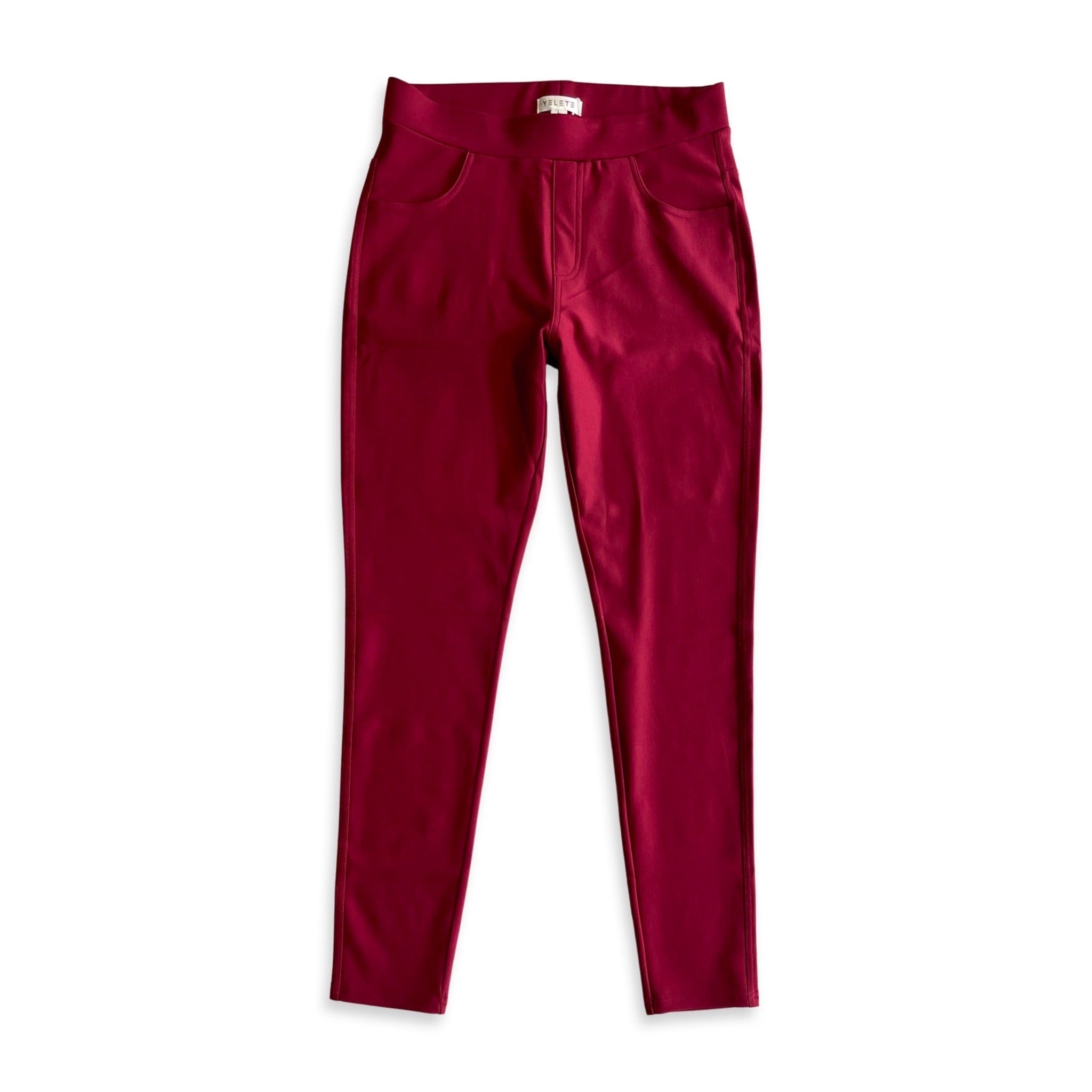 My Perfect Ponte Pants in Wine Red-Yelete-Stay Foxy Boutique, Florissant, Missouri