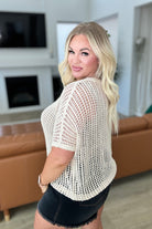 Coastal Dreams Fishnet Top in Cream-Tops-Stay Foxy Boutique, Florissant, Missouri