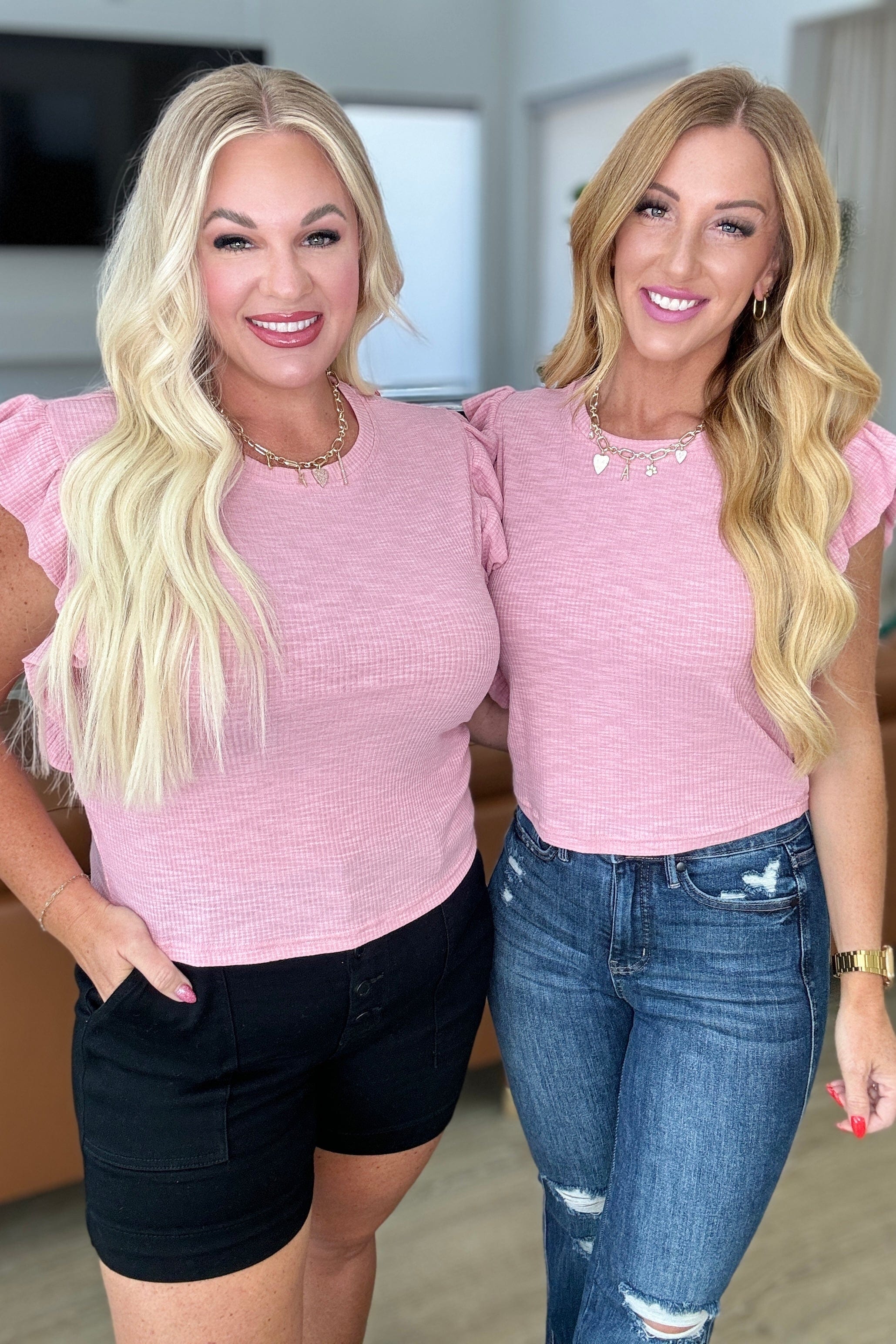 Especially Sweet Ruffle Sleeve Top-Tops-Stay Foxy Boutique, Florissant, Missouri