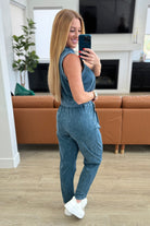 Limber Up Tapered Leg Joggers in Slate Blue-Athleisure-Stay Foxy Boutique, Florissant, Missouri