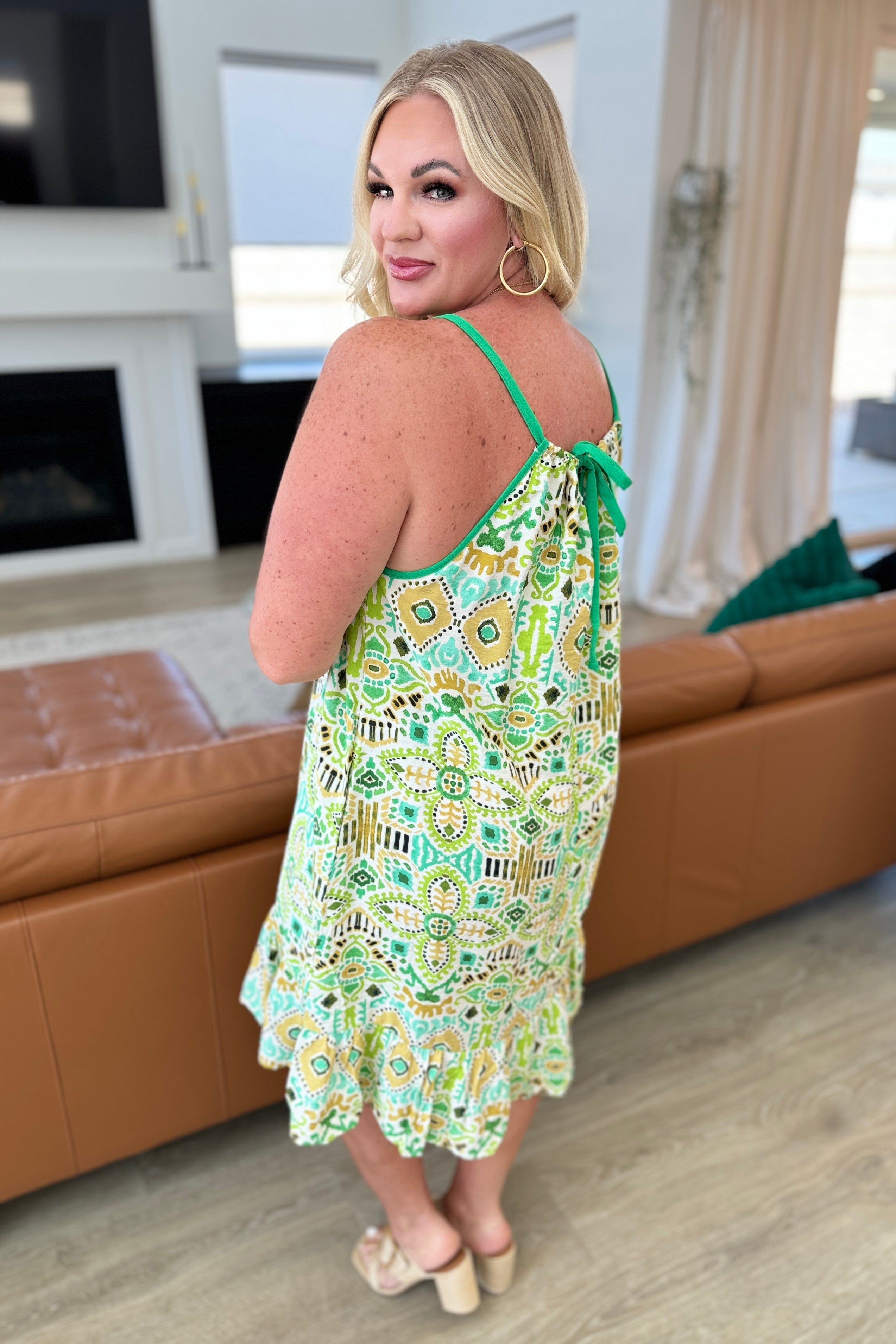 As You Walk On By Tank Dress in Lime-Dresses-Stay Foxy Boutique, Florissant, Missouri