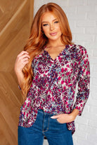 I Think Different Top in Abstract Magenta-Tops-Stay Foxy Boutique, Florissant, Missouri