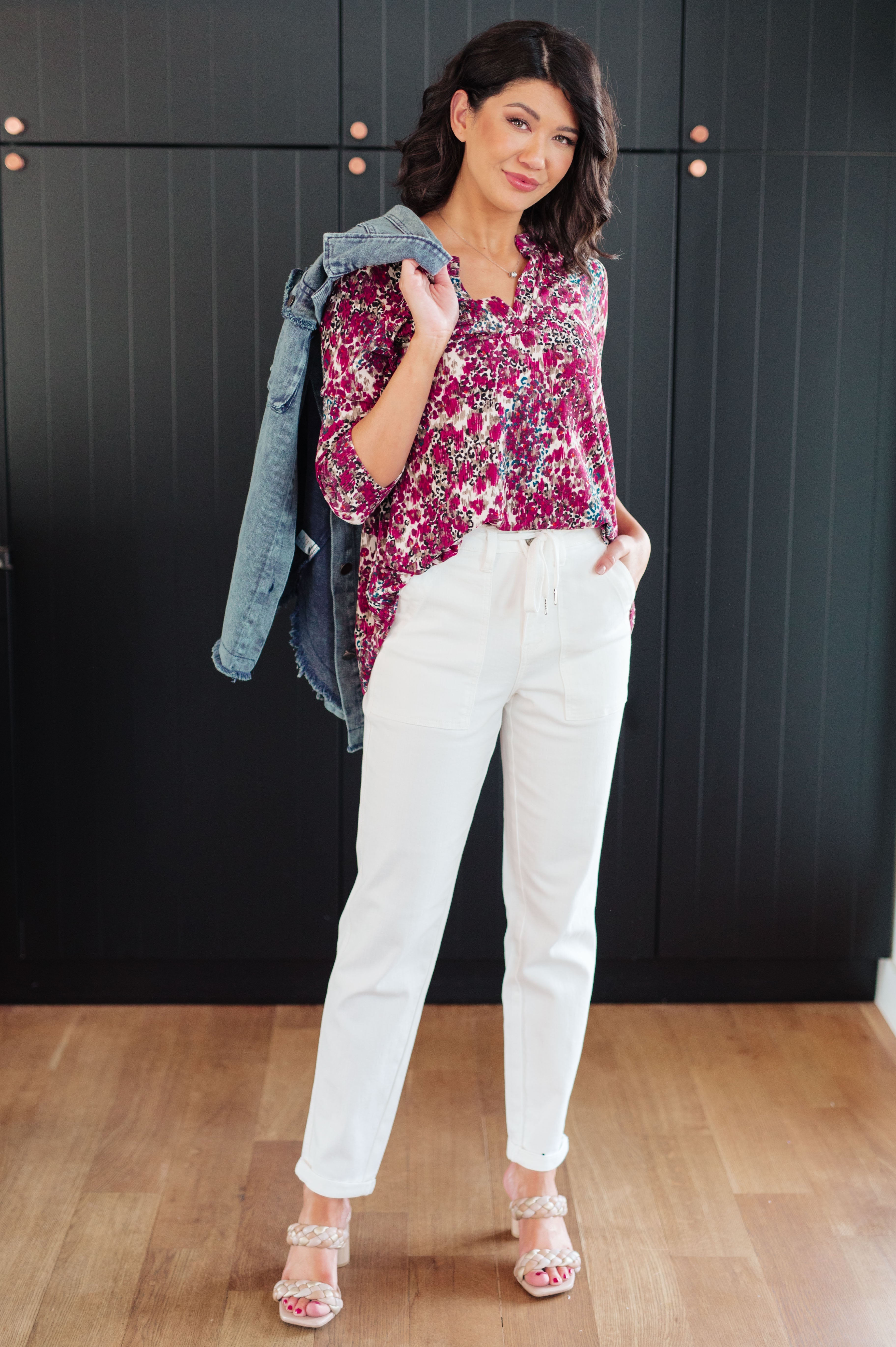 I Think Different Top in Abstract Magenta-Tops-Stay Foxy Boutique, Florissant, Missouri