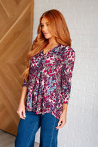 I Think Different Top in Abstract Magenta-Tops-Stay Foxy Boutique, Florissant, Missouri